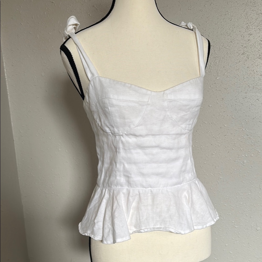 White Peplum Women’s Top